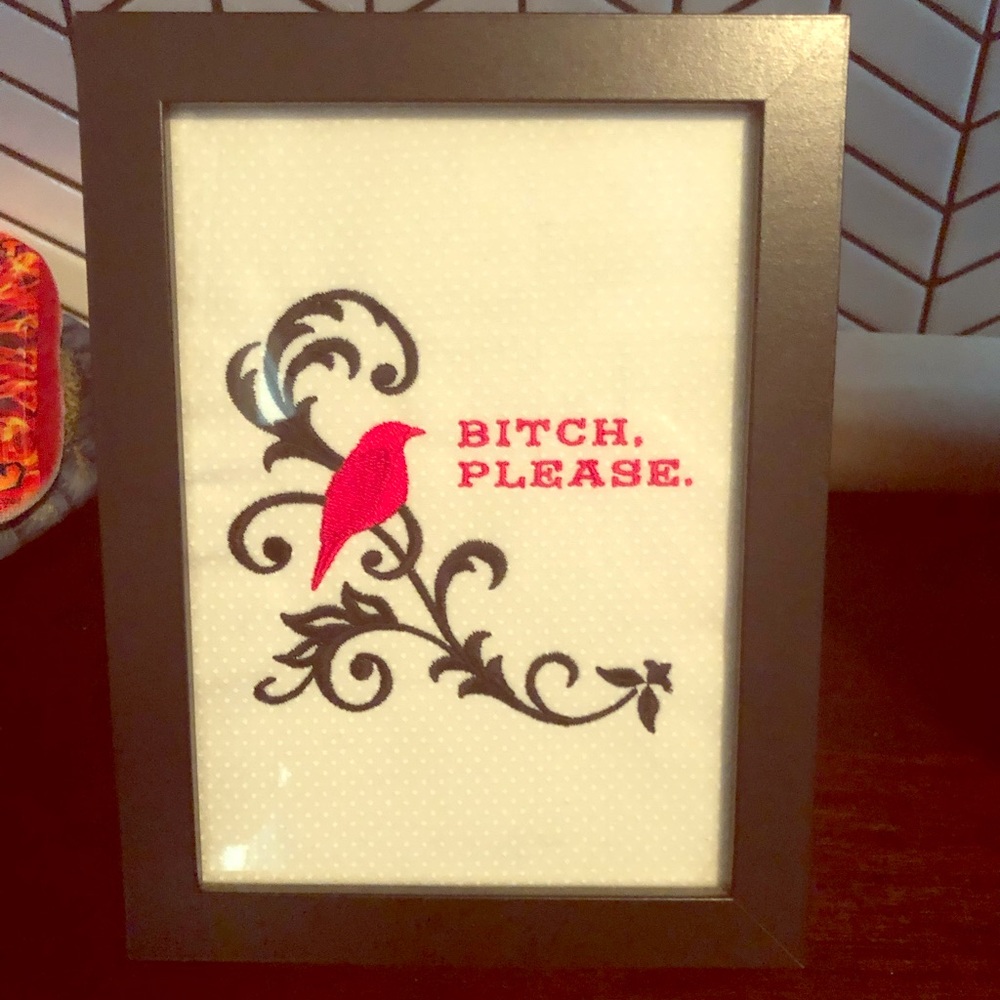 Framed Embroidered Print